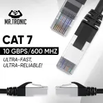 Mr Tronic Cat 7 Ethernet kabelis 15 m Sftp, juodas, su Rj45 jungtimis
