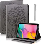 Bolelaw dėklas, skirtas ipad air 11 colių m3/m2, ipad air 7/6/5/4 kartos (2025/2024/2022/2020) 10.9 colių odinis folio atverčiamas dėklas su kortelių lizdu, stovo funkcija, smūgiams atsparus plan&scaron;etinio kompiuterio dėklas, pilkas