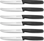 Double.s Swiss Classic peiliai kepsniams, peiliai pusryčiams, nerūdijančio plieno peilis pomidorams su dantytu kra&scaron;tu, 22 cm, stalo peilis, stalo įrankių peilis, juodas