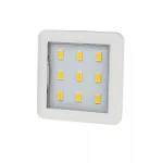 Square kvadratinis plok&scaron;čias Led spintelės &scaron;viestuvas 2,5w baltas neutralus