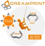 Dreamprint virvių spaustuvų rinkinys, 10 vnt., skirtas 6 mm skersmens virvėms, presavimo spaustuvai ir virvių spaustuvai, universalūs virvių jungikliai ekspanderio virvei, brezentinei virvei ir guminei virvei