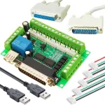 Daokai cnc breakout plok&scaron;tė 5 a&scaron;ių cnc žingsninio variklio sąsajos plok&scaron;tė breakout board mach3 su xh2.54 4p kabeliu dvigubas usb kabelis db25 vyri&scaron;kas-moteri&scaron;kas kabelis