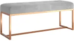 Suoliukas, pilkos spalvos, 110x36x45cm, aksomas