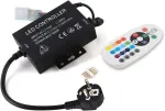 Greensun Rf valdiklis Led juostoms, 24 mygtukų nuotolinio valdymo pultas, 220 V valdiklio valdymas, maitinimo &scaron;altinio ki&scaron;tuko kabelis Rgb Led juostos &scaron;viestuvui