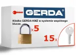 5 Gerda Brass Line spynos Kmz S60, vieno rakto sistema, 15 raktų