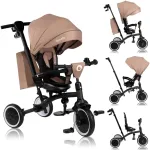 Kelioninis Lionelo Tris Plus daugiafunkcis balansinis triratukas nuo 9 mėnesių iki 5 metų, iki 25 kg, vežimėlis, dideli Pu ratai, pasukama sėdynė, 360&deg; reguliuojamas atlo&scaron;as, surinkimas be įrankių