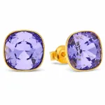 Diamond Sky Jewelry Sidabriniai auskarai moterims DiamondSky &bdquo;Glare (Tanzanite)&ldquo; su Swarovski kristalais