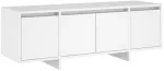 TV staliukas Televizoriaus spintelė, balta, 120x30x40,5 cm, apdirbta mediena