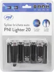 Automobilinis cigarečių degiklio skirstytuvas PNI Lighter 20 12V/24V 2 i&scaron;vestys, 2 x USB, LED indikatorius