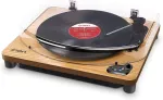Ion Audio Air Lp - vintage usb bluetooth patefonas su trimis greičio lygiais ir vinilo konvertavimu į mp3, skirtas mac/pc, eleganti&scaron;ka medžio i&scaron;vaizda
