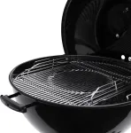 8835 Vir&scaron;utinė kepimo grotelė, tinkanti Weber 57 cm anglies kepsninėms, nuimama kepimo grotelių pakeitimas Weber anglies kepsninėms, One-touch, Performer, Bar B Virdulys, Master-touch, apvali kepimo grotelė su Smokey