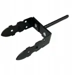 Stulpo pagrindas, reguliuojamas dekoratyvinis inkaras 0-210 mm betonui, juodas strypas 20 cm
