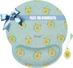 Wondee Mr. Wonderful dovanų rinkinys Avocado ra&scaron;iklis Usb 32gb + pelės kilimėlis su rie&scaron;o atrama originalios dovanos moterims ir mergaitėms gimtadienio ir kalėdų dovanos