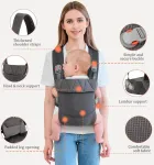 Iulonee ne&scaron;yklė naujagimiams, ergonomi&scaron;ka ne&scaron;yklė, ne&scaron;iojama ne&scaron;yklė, priekyje ir nugaroje, kūdikio laikiklis, ne&scaron;yklė kūdikiams, vaikams, tamsiai pilka