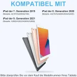 Occtingkind, klaviatūra, skirta ipad 10.2, dėklas su klaviatūra, skirtas ipad 10.2 colių, magnetinė nuimama bluetooth klaviatūra, skirta ipad 2019/2020/2021, vokiečių i&scaron;dėstymas qwertz, usb c, žydra
