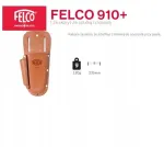 Dėklas Felco 910+ i&scaron; natūralios odos sekatoriams ir galąstuvui