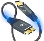 Thzzhnno usb c į micro b kabelis 0,5 m, micro b į usb c kietojo disko kabelis, skirtas iphone 15, 16, my passport, ipad/tablet