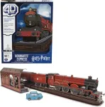 4d Build - Harry Potter Hogwarts Express 3d magi&scaron;kas geležinkelio dėlionė, pagaminta i&scaron; auk&scaron;tos kokybės kartono, 181 detalė, skirta magi&scaron;kų nuotykių serijos gerbėjams nuo 12 metų