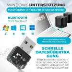 Vues Bluetooth 5.0 adapteris kompiuteriui, bluetooth dongle, usb bluetooth adapteris, bluetooth stick, bluetooth adapteris, bluetooth usb, palaiko windows 11/10/8/7