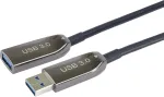 Premiumcord Usb 3.0 optinis ilginamasis kabelis 30 m (aoc), &scaron;viesolaidinis kabelis, duomenų kabelis Superspeed iki 5 Gbit/s, įkrovimo kabelis, Usb 3.0 A tipo mama į tėtį, 9 kontaktų, juodos spalvos, ilgis 30 m