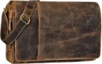 Stilord 'maximus' xxl odinis krep&scaron;ys didelis vyri&scaron;kas krep&scaron;ys per petį paprastas krep&scaron;ys 17 18 19 21 colių ne&scaron;iojamojo kompiuterio portfelis biuro krep&scaron;ys i&scaron; buivolo odos, Calais - Brown, xl, krep&scaron;ys per petį