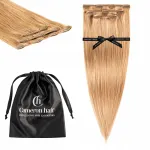 Comair Naturalūs Clip In plaukai 53 cm 3 juostos 60 gramų #7 Malibu &scaron;viesūs plaukų priauginimai