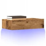 TV staliukas Televizoriaus spintelė su Led, sendintas medis, 60x35x15,5 cm