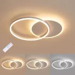 Mounm Led lubinis &scaron;viestuvas, reguliuojamas 3000 K - 6000 K, modernus led lubinis &scaron;viestuvas, svetainės lempa 36 W 3600 lm, miegamajam, virtuvei, prie&scaron;kambariui, balkonui, vonios kambariui, lauko durims, vaikų kambariui, 55 x 40 x 6