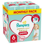 Sauskelnės-kelnaitės Pampers Premium Care 6 dydis, 15+ kg, 93 vnt.