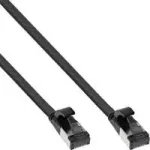 InLine &reg; Plok&scaron;čias pleistras kabelis, U / FTP, Cat.8.1, TPE halogenas nemokamai, juoda, 3m