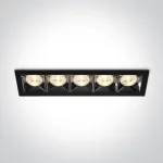 20W LED įleidžiamas &scaron;viestuvas, juodas, 3000K, 50506B/B/W