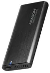 AXAGON EEM2-SB2, USB-C 10Gbps &ndash; M.2 NVMe & SATA SSD metalinė RAW dėžutė, be varžtų, juoda