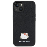 Samsung Galaxy A55 5G Hello Kitty dėklas Metal Logo Kitty Head (HKHCSA55PGHDLMK) juodos spalvos
