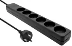 Microconnect MC-GRU0615DKB, 15 m, Type K, Type K, Juoda, 6 kintamosios srovės lizdai, 1,57 kg