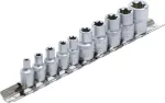 Bgs Technic Galvučių rinkinys E-Tipas | 6,3 mm (1/4") / 10 mm (3/8") | E4 - E16 | 10 vnt. (9548)