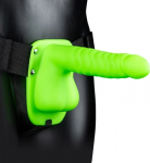 Ouch By Shots OUCH! Glow-in-the-Dark Ribbed Adjustable Hollow Strap-On 21cm