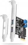 AXAGON PCEU-232RS PCIe kortelė - 2+2x USB 5Gbps prievadas, SATA maitinimas, Renesas PD720201, SP ir LP