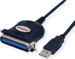 Roline AV adapteris ROLINE USB į IEEE 1284 konverterio kabelis, juodas, 1,8 m