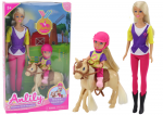 Lean Toys Anlily lėlės su vaiku ir poniuku