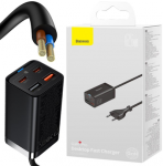 TINKLO Įkroviklis Baseus GaN 3 Pro stalinis įkroviklis CCGP040101 65W 2x USB-A 2x USB-C PD 3.0 QC 4.0