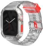 Skinarma apyrankė+Dėklas Saido 2in1 Apple Watch 45/44mm skaidrus