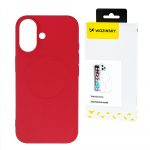 Wozinsky Liquid Silicone MagSafe for Samsung Galaxy S24 FE - dėklas telefonui raudonos spalvos