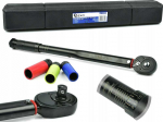 Geko Sukimo momento raktas 1/2" 28-210nm + aliuminio galvutės 3 vnt. Juodos HD (10)