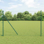 Tvora su stulpais Žalia 1,5 x 10 m Plienas ir PVC