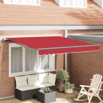 I&scaron;traukiama markizė Raudona 350 x 250 cm Poliesteris ir plienas