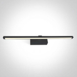 Sieninis &scaron;viestuvas 14W LED sieninis vonios &scaron;viestuvas, juodas, 3000/3500/4000K, IP44, 38114T/B/V