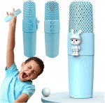Realprices BELAIDIS &bdquo;BLUETOOTH&ldquo; KARAOKE MIKROFONAS VAIKAMS SU USB GARSAKALBIU