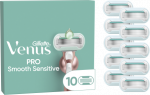 Skustuvo moterims Gillette Venus Deluxe Smooth Sensitive keičiamos galvutės, 10 vnt.