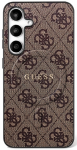 Guess 4G Ring Classic Logo MagSafe dėklas skirtas Samsung Galaxy S25 FE rudos spalvos