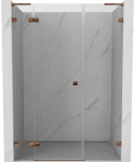 Gold Du&scaron;o durys Mexen Lunar L, kairė, 130 cm, transparent/rose auksinis